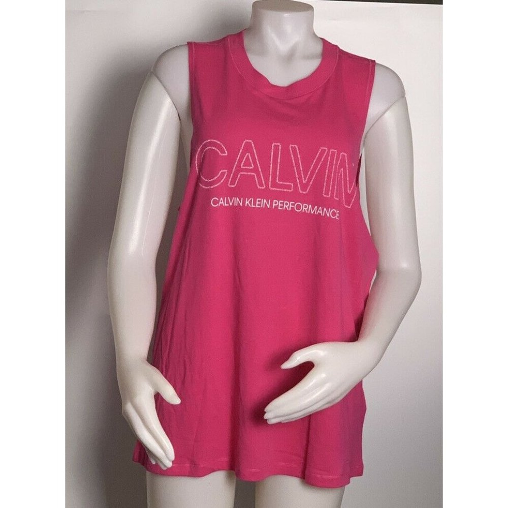 Women’s Tank Top Calvin Klein Performance Pink Size M Style PF0T3603